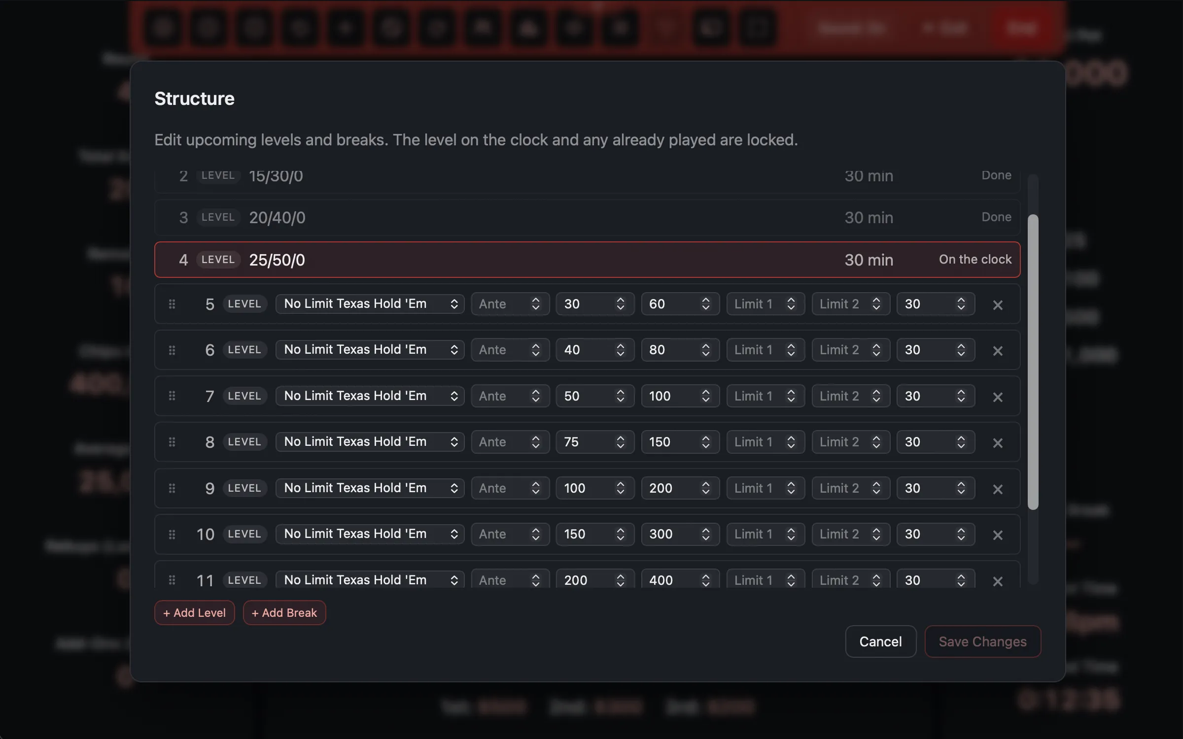 Live Tournament In‑Game Structure Management