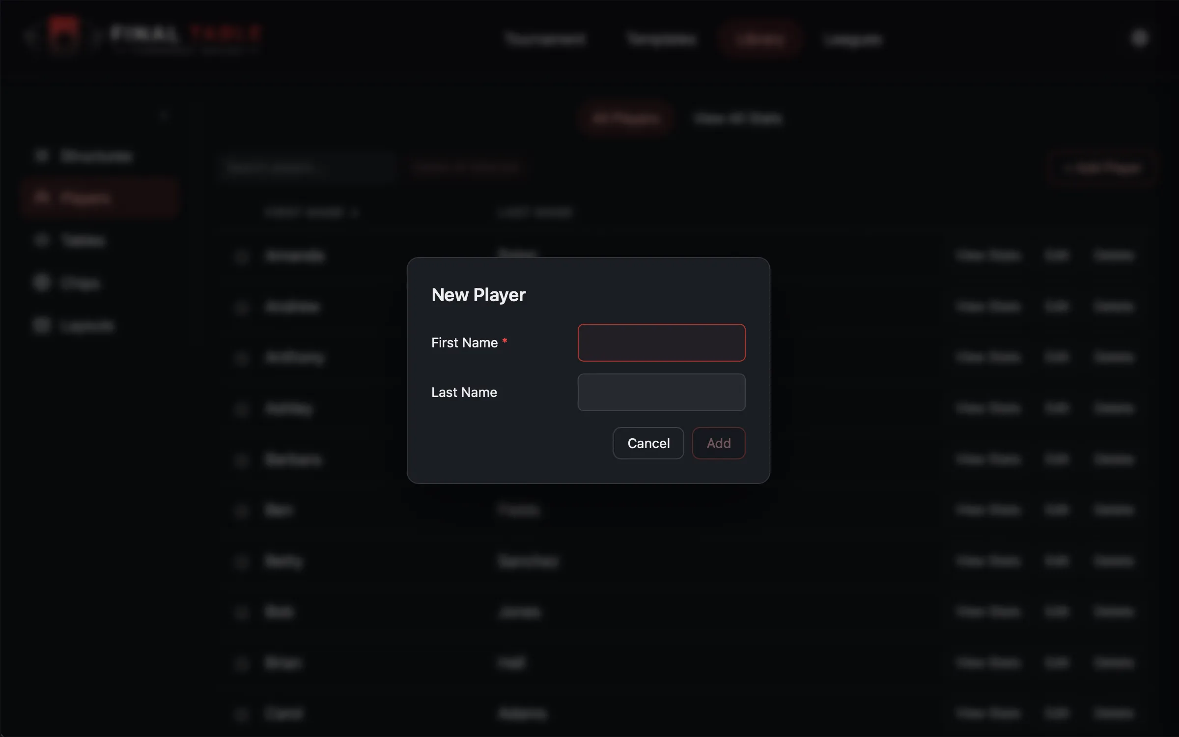 Add Player